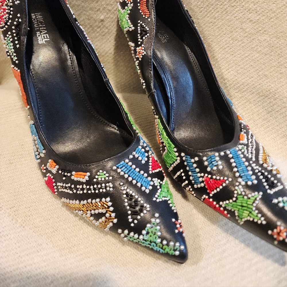 Michael Kors Keke Beaded Party Pumps - Never Worn - Size 9.5 - Picture 3 of 16
